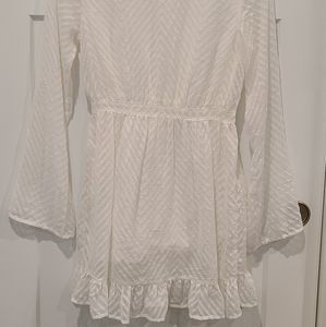 White linen dress